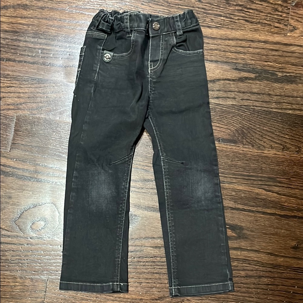 Catimini Black Jeans Straight-Leg Denim